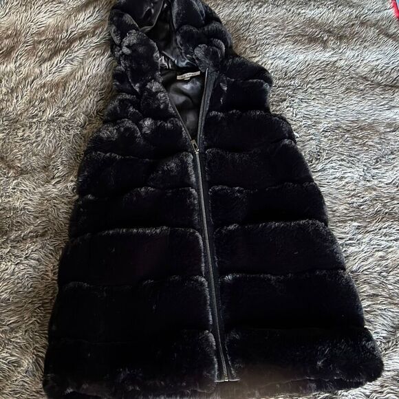 Via Spiga hooded fur long vest - Picture 1 of 8